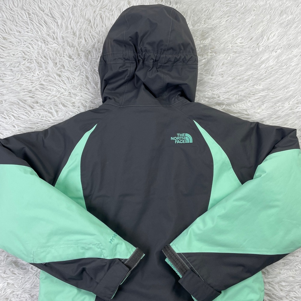 North Face Jacket Girls Large Gray Green Kira Triclimate 3-in-1 HyVent Hooded L - Picture 8 of 13